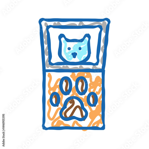 paw pals paw print kit icon doodle illustration