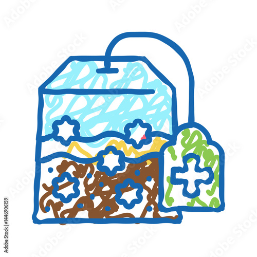 tea for phytotherapy icon doodle illustration