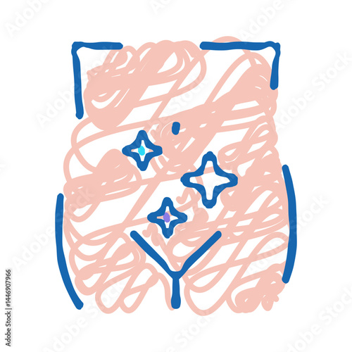 shaved bikini woman icon doodle illustration