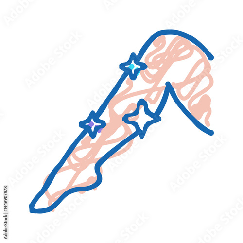 shaved leg lady icon doodle illustration