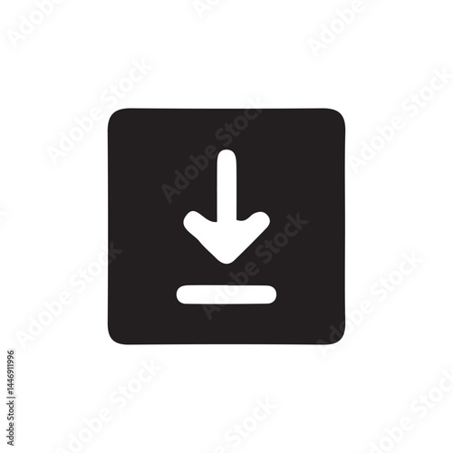 Download arrow icon sign vector. download icon vector illustration and symbol for website and graphic design.vector illustration eps 10.