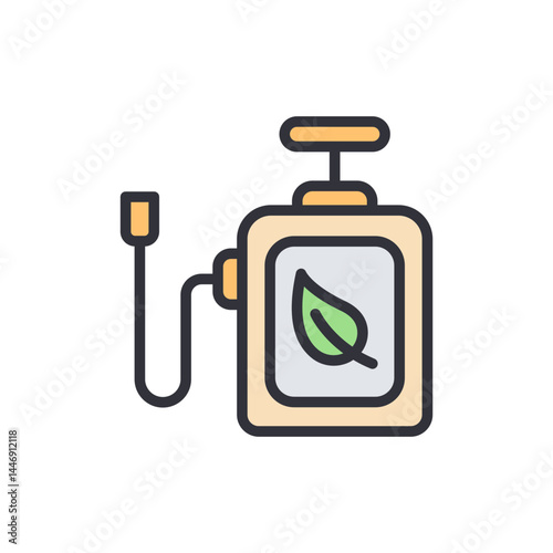 Fertilizer colored icons, minimalist vector illustration ,simple transparent graphic element .Isolated on white background