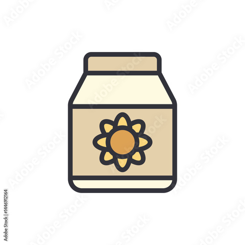 Fertilizer colored icons, minimalist vector illustration ,simple transparent graphic element .Isolated on white background