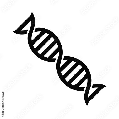 Stylized graphic representation of deoxyribonucleic acid a molecule that carries genetic instructions