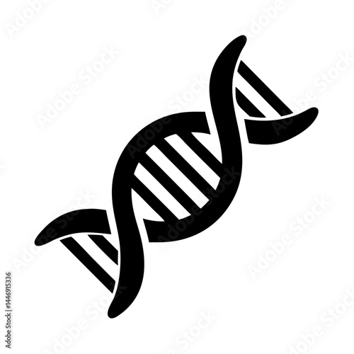 Iconic representation of DNA's double helix, fundamental molecule of genetics and heredity