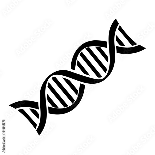 Stylized representation of deoxyribonucleic acid a double helix molecule on a white backdrop