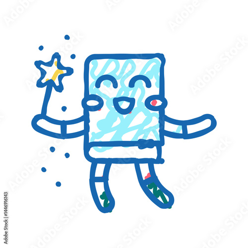 fairytales and folklore book icon doodle illustration