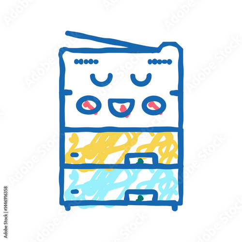 photocopy of material children book icon doodle illustration