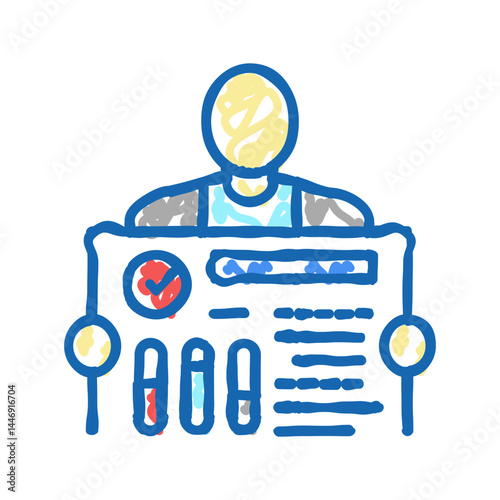 include industry expert icon doodle illustration