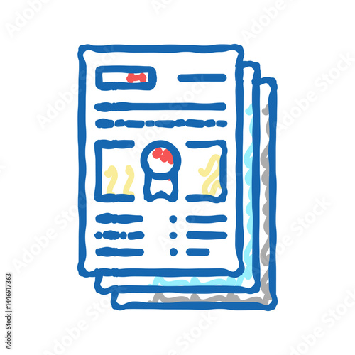 mandatory special audit icon doodle illustration
