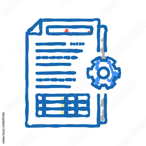 audit of operational processes and internal control systems icon doodle illustration