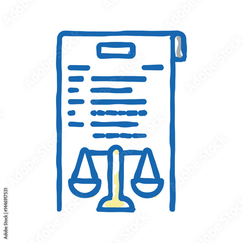 due diligence icon doodle illustration