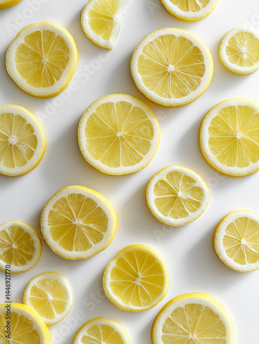 lemon slices isolated on white