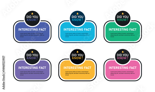 Colorful Did You Know Fun Fact Infographic Design Vector Banner Template for Social Media Post