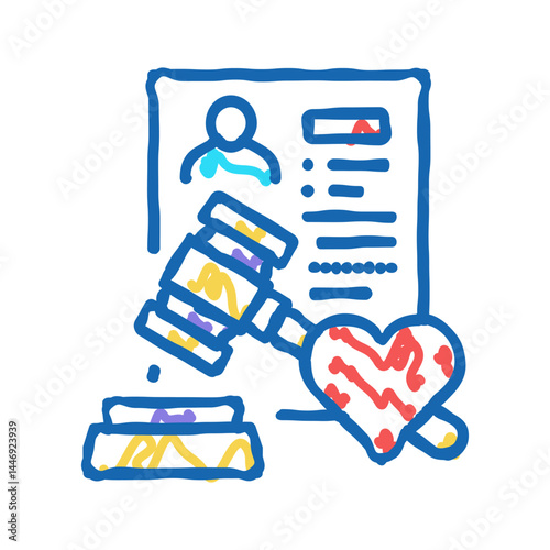 state adoption icon doodle illustration