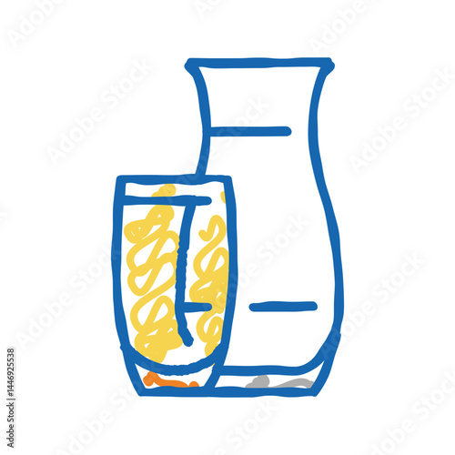 vase glass production icon doodle illustration