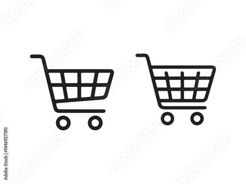 Shopping Cart Icons in  Black