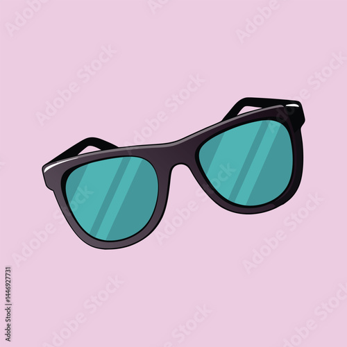 Colorful Sunglasses Vector Art ,Summer Eyewear Icons.