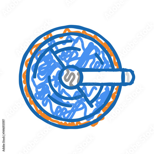 industrial water filtration process icon doodle illustration