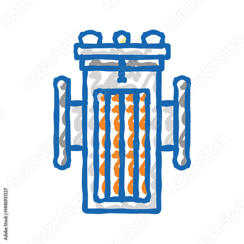 water filter equipment icon doodle illustration