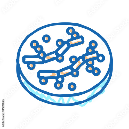 candida bacteria icon doodle illustration
