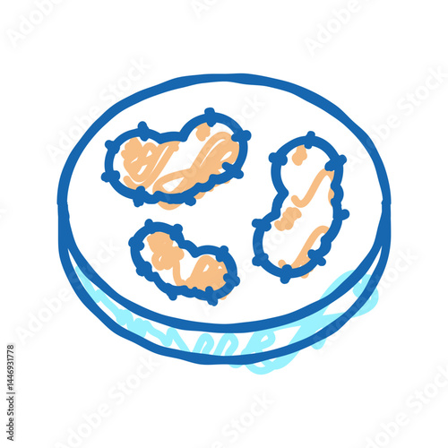 plague bacteria icon doodle illustration