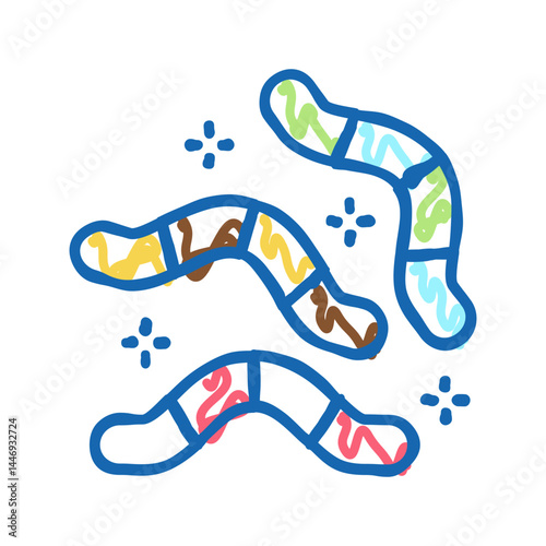 worms candy icon doodle illustration