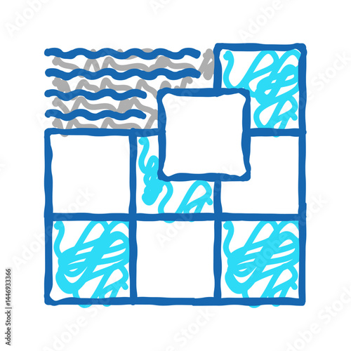 ceramic tile icon doodle illustration