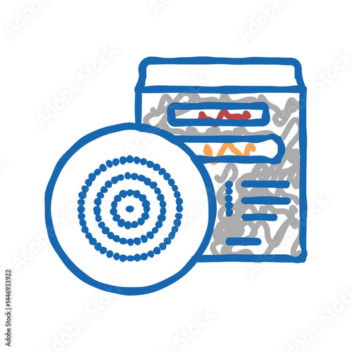 hookah foil icon doodle illustration