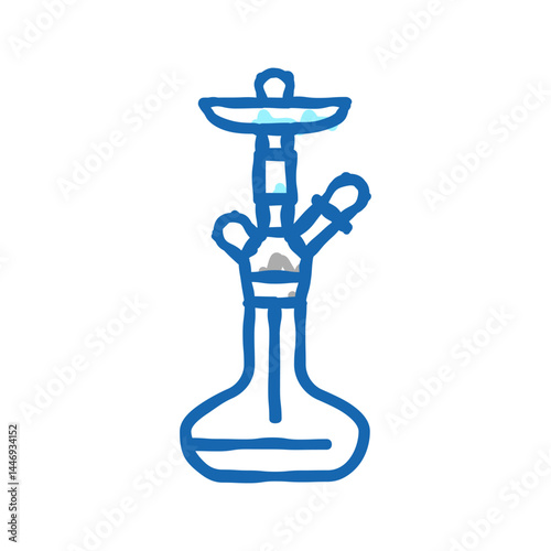 hookah modern icon doodle illustration