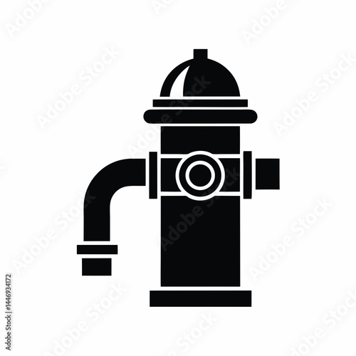 Fire Hydrant icon silhouette vector illustration