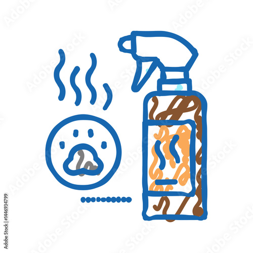 odor neutralizer icon doodle illustration