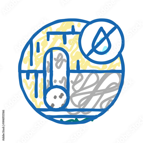 roof underlayment icon doodle illustration