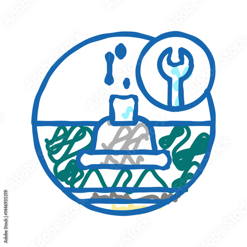 roof ventilation icon doodle illustration