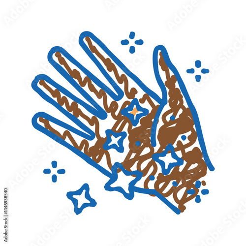 hand boho icon doodle illustration