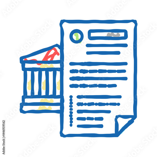 possibility of using various banking products icon doodle illustration