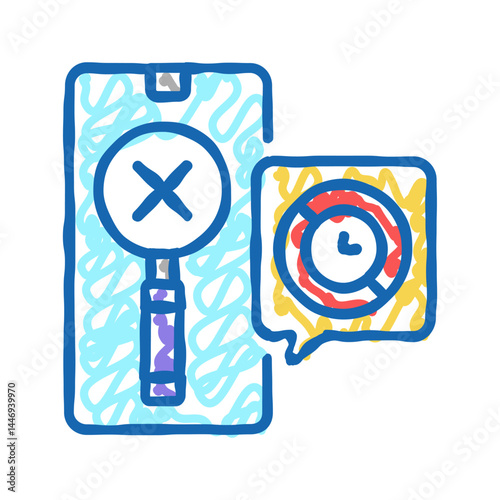 research ephemeral icon doodle illustration
