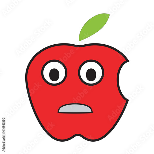 red apple cartoon character
