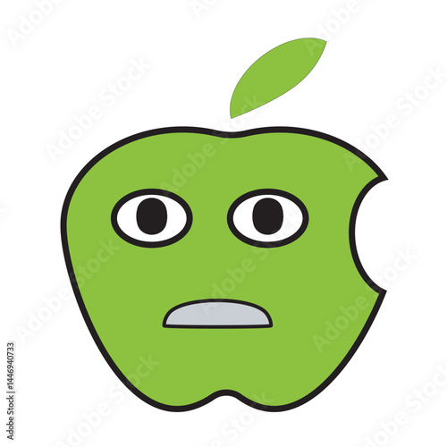 green apple SAD cartoon