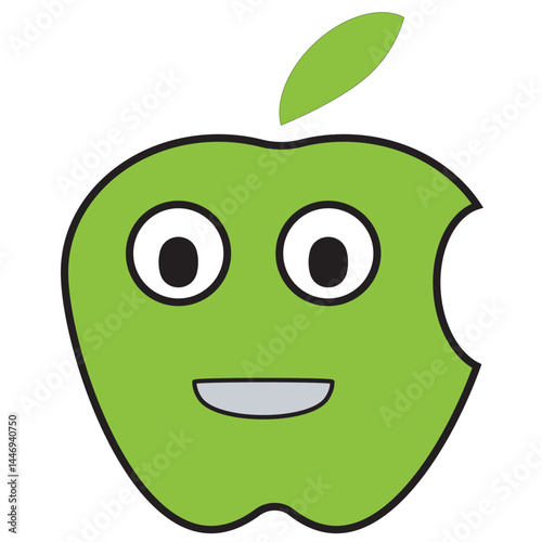 green apple cartoon