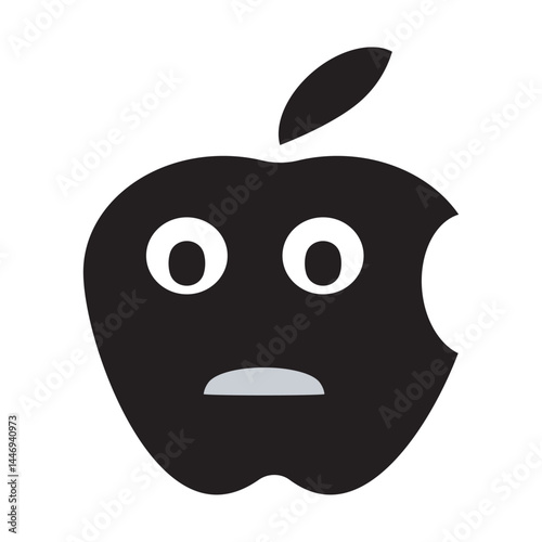 apple SAD cartoon character