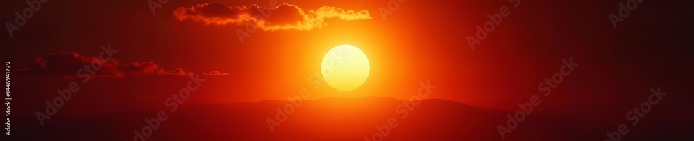 Bright sun radiating intense heat in empty space, fiery, universe, astronomy Bright sun radiating intense heat in empty space, fiery, universe, astronomy