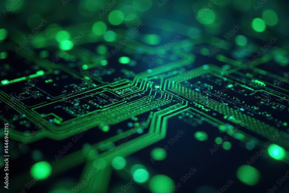 Intricate circuit board texture, glowing neon green and blue , lines, innovation, overlay Intricate circuit board texture, glowing neon green and blue , lines, innovation, overlay