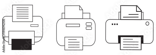Printer icon Set vector for web, computer and mobile app.