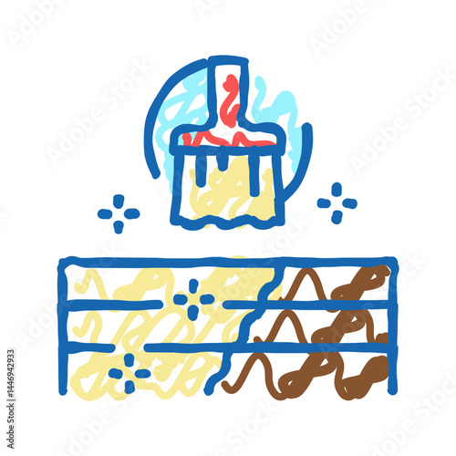 deck and patio repair icon doodle illustration