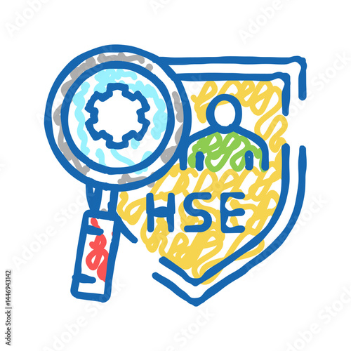health safety environment icon doodle illustration