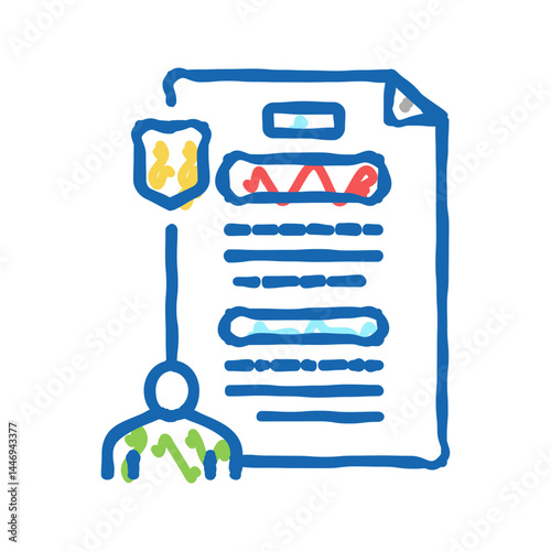 safety engineering icon doodle illustration