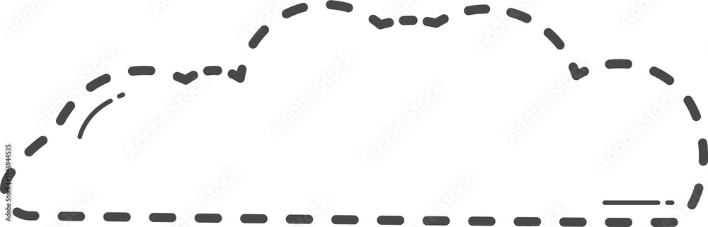 Obraz premium Dotted cloud illustration.