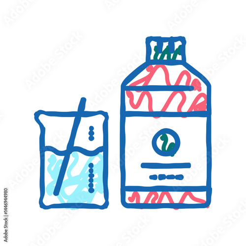 mixing liquid for resin art icon doodle illustration