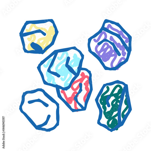 stones resin art icon doodle illustration